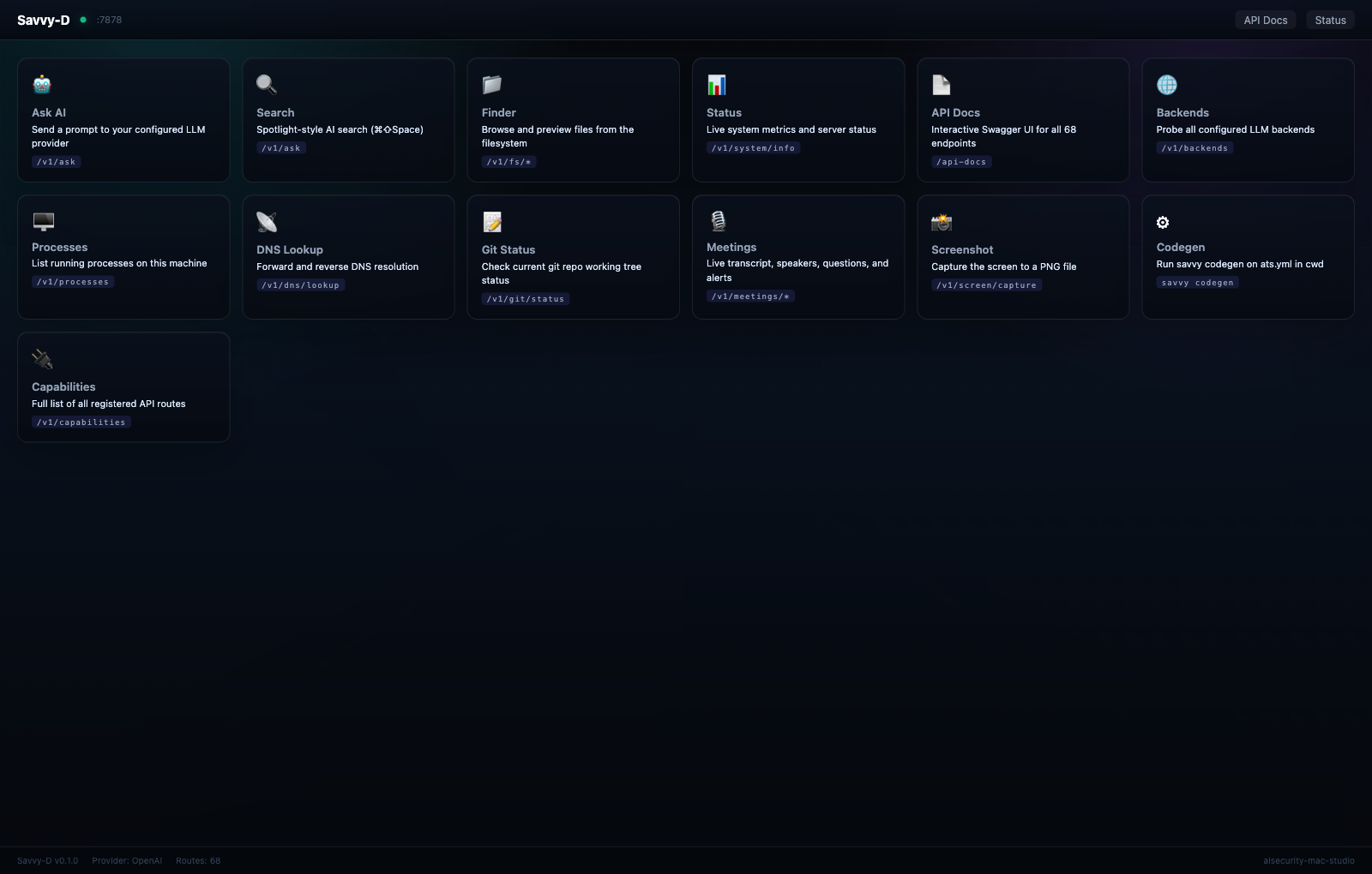 Main Dashboard